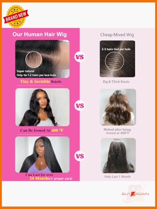 250Density 32Inch 100% Human Hair Lace Front Wig Straight HD Lace